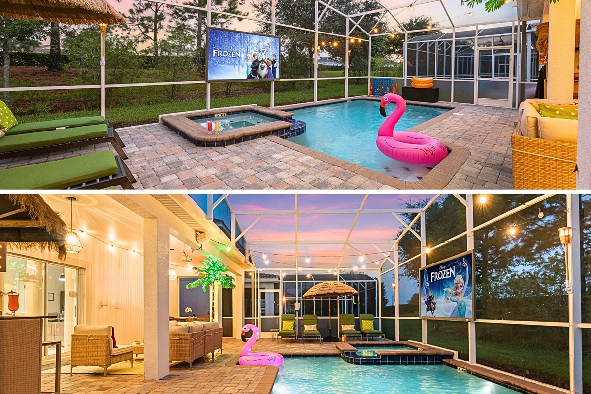 Enjoy gorgeous Florida Sunsets while relaxing in the pool and sipping your favorite cocktails!