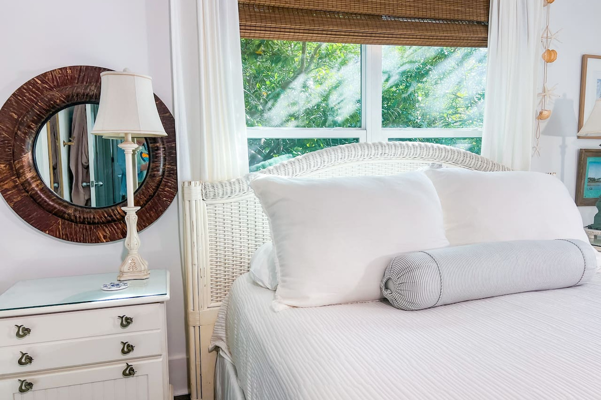 Master bedroom with queen bed