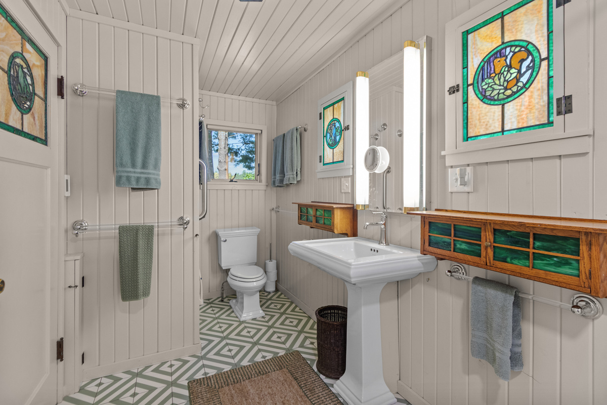 Plenty of space to get ready and thoughtful spots to hang your towels make it easy to settle in and feel right at home.