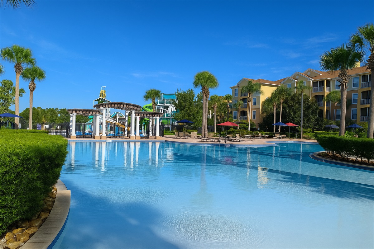 A beautiful view of a beautiful pool!