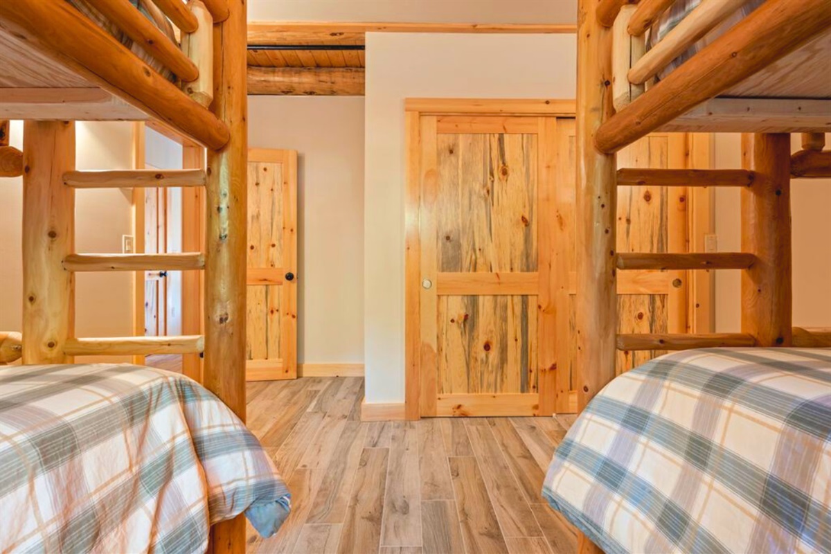 Basement bunk rooms ideal for kids, teens, or guests.