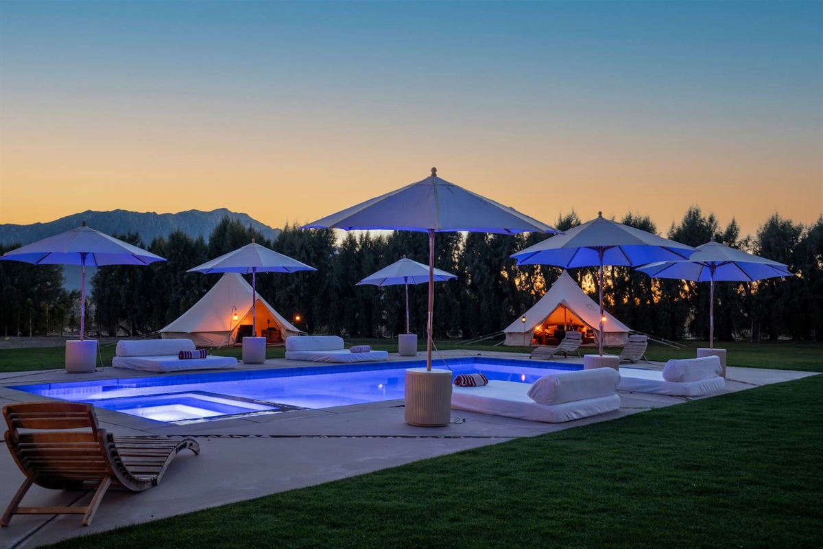 *** Luxury glamping tents in the backyard are available for an additional fee....