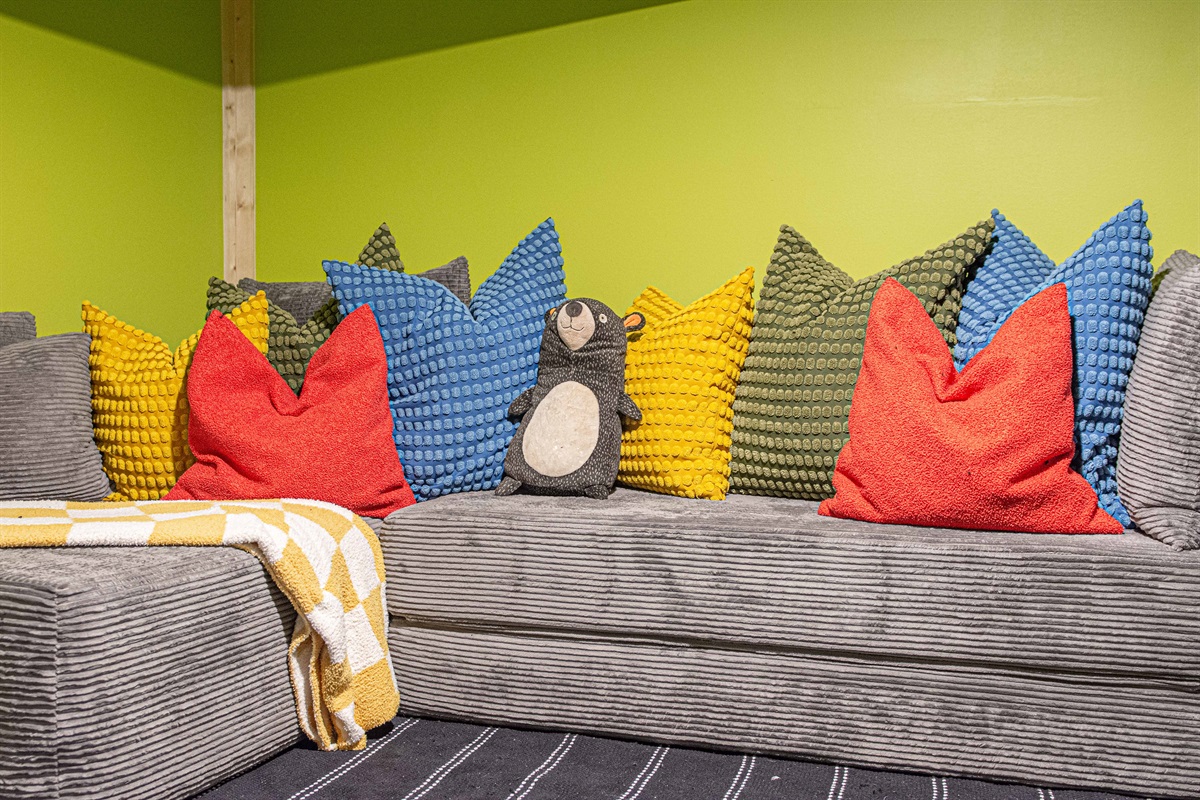 This bright and colorful play area is perfect for imaginative fun.