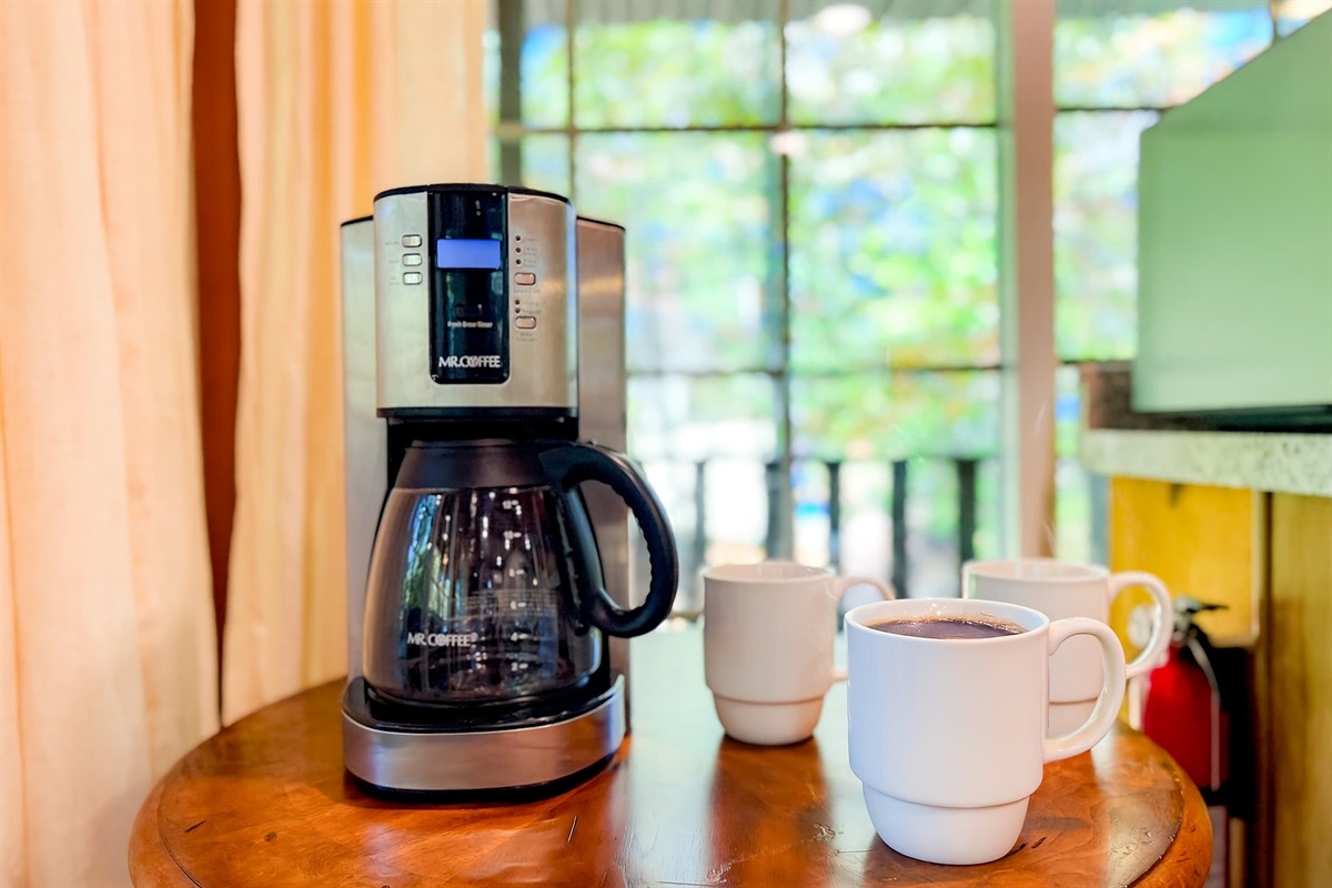 Coffee on the deck in the morning is a must!