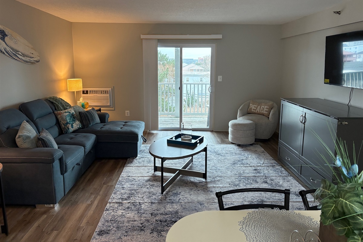 Relax in the spacious living area 