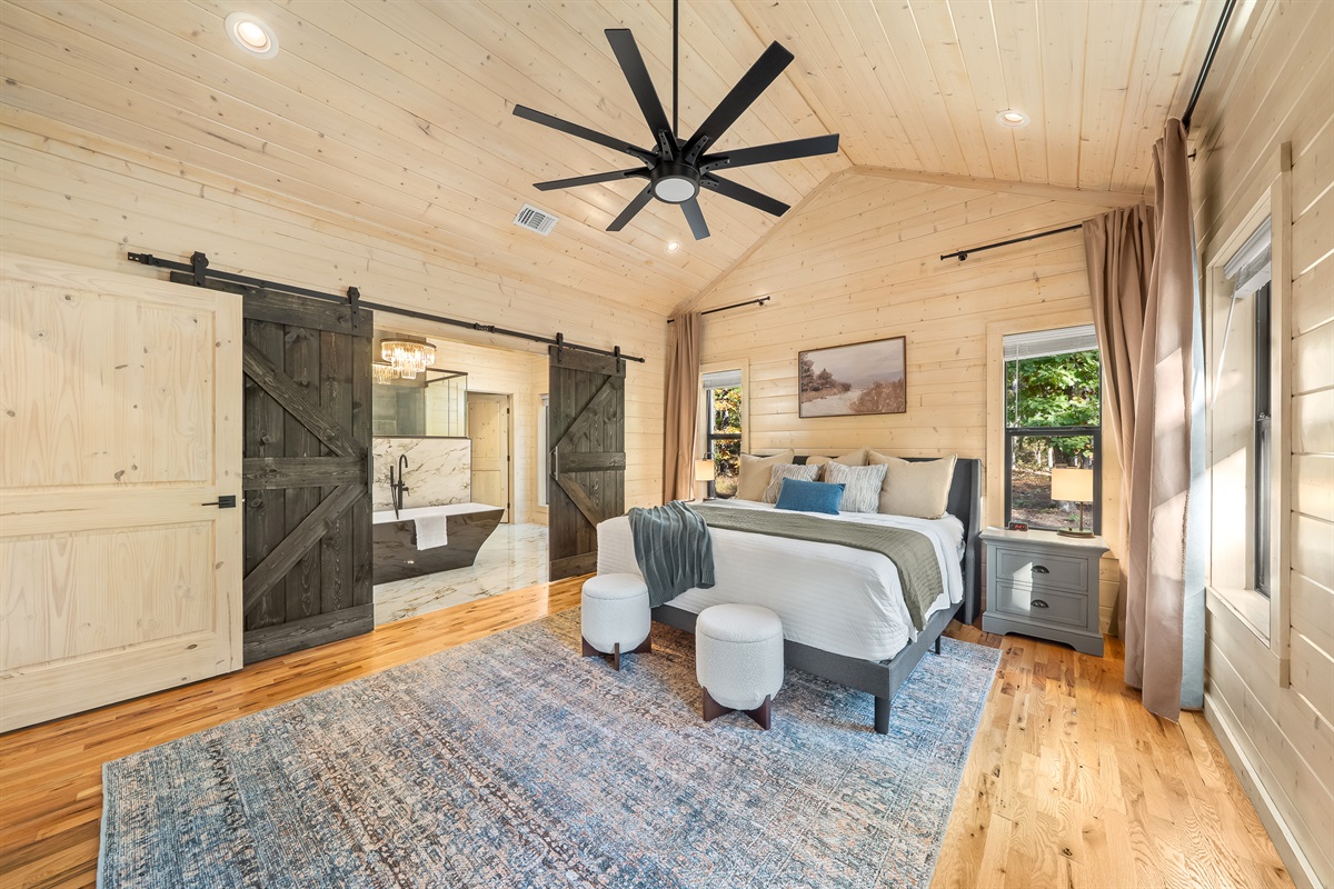 Your magazine style bedroom designed for rest and comfort. Natural light and luxury details invite you to settle in and relax.