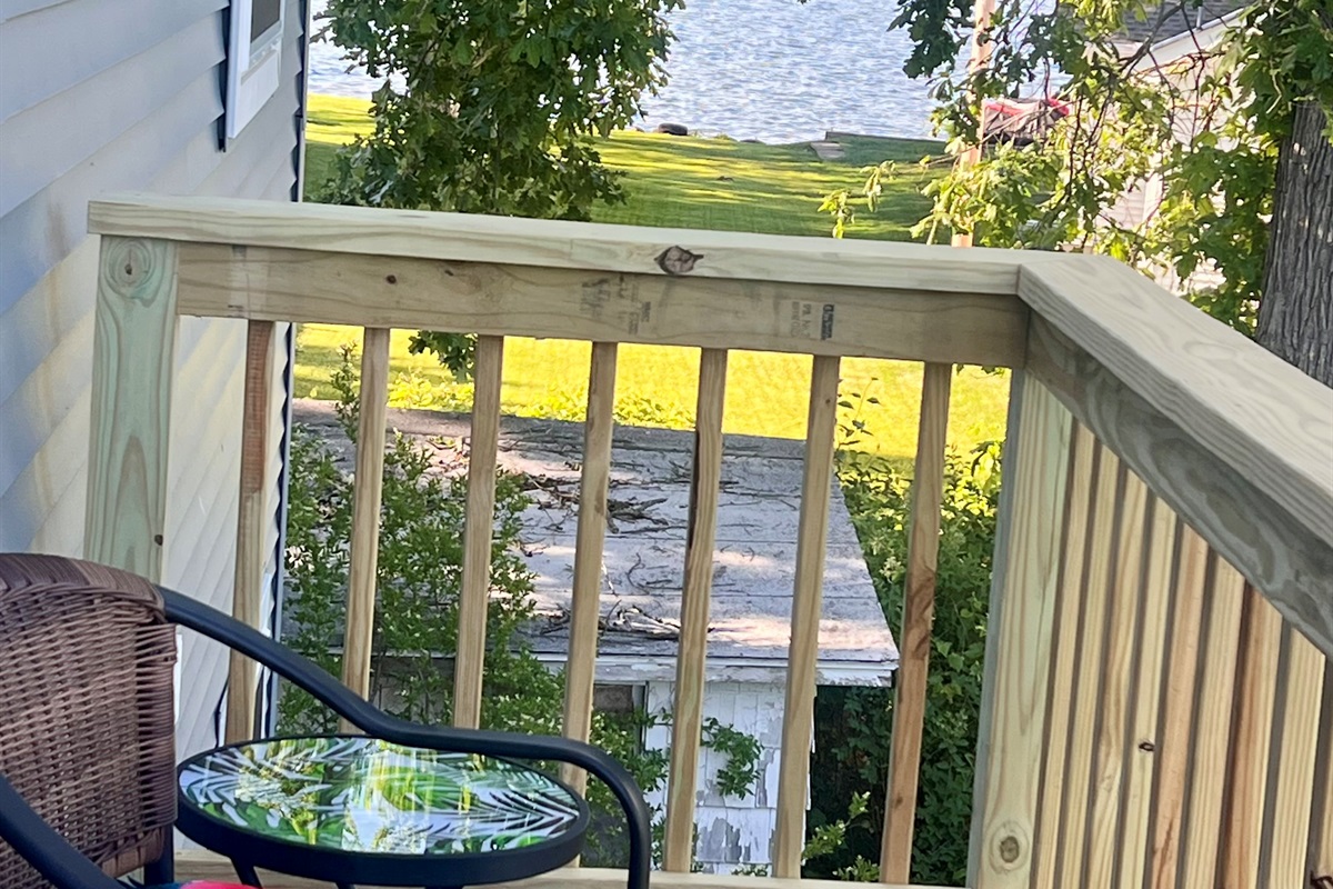 View of the Lake from Balcony. 