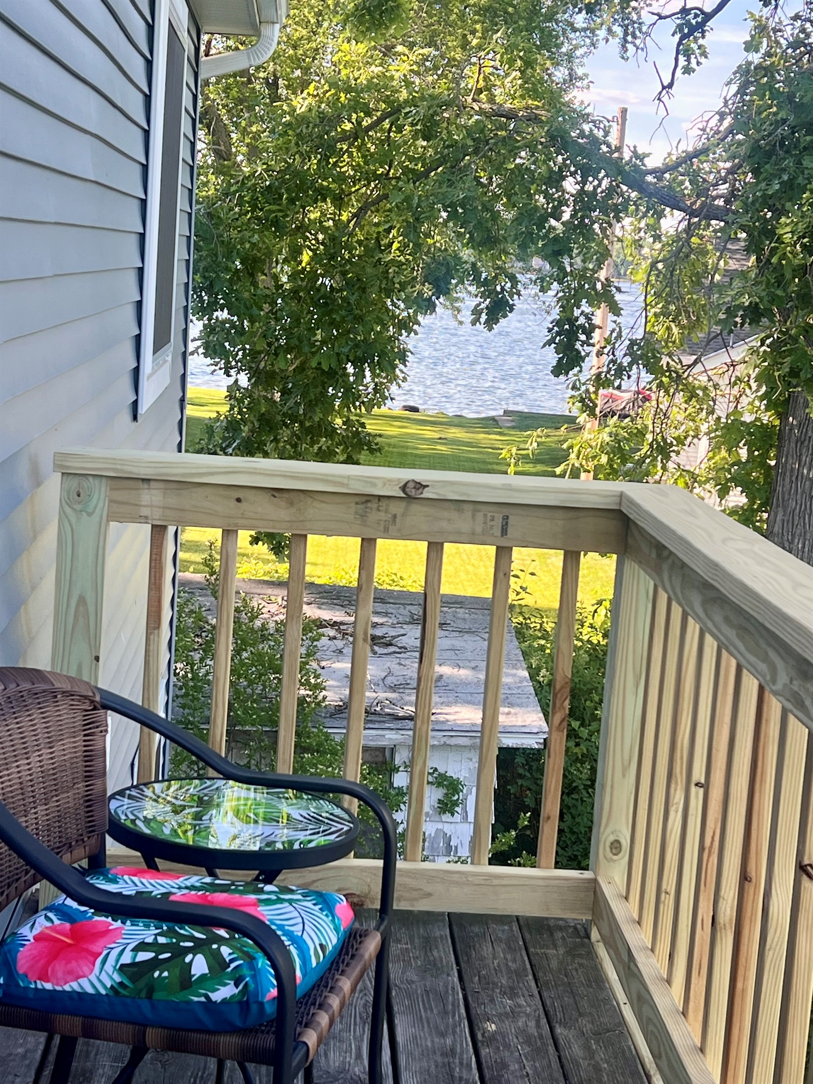 View of the Lake from Balcony. 