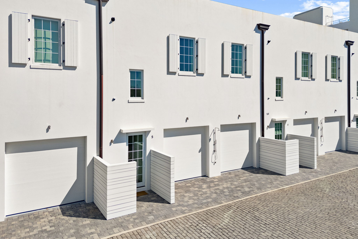 You can park on the rear parking pad behind the home.