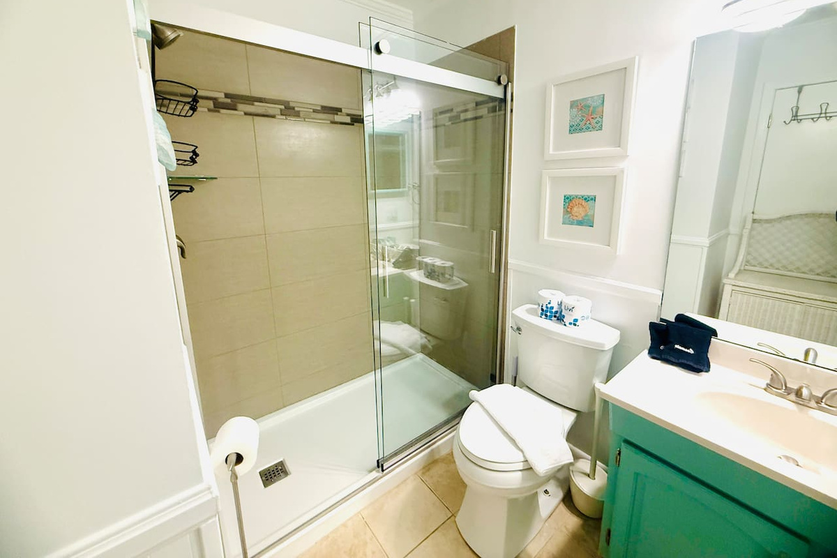 Bathroom with walk-in shower