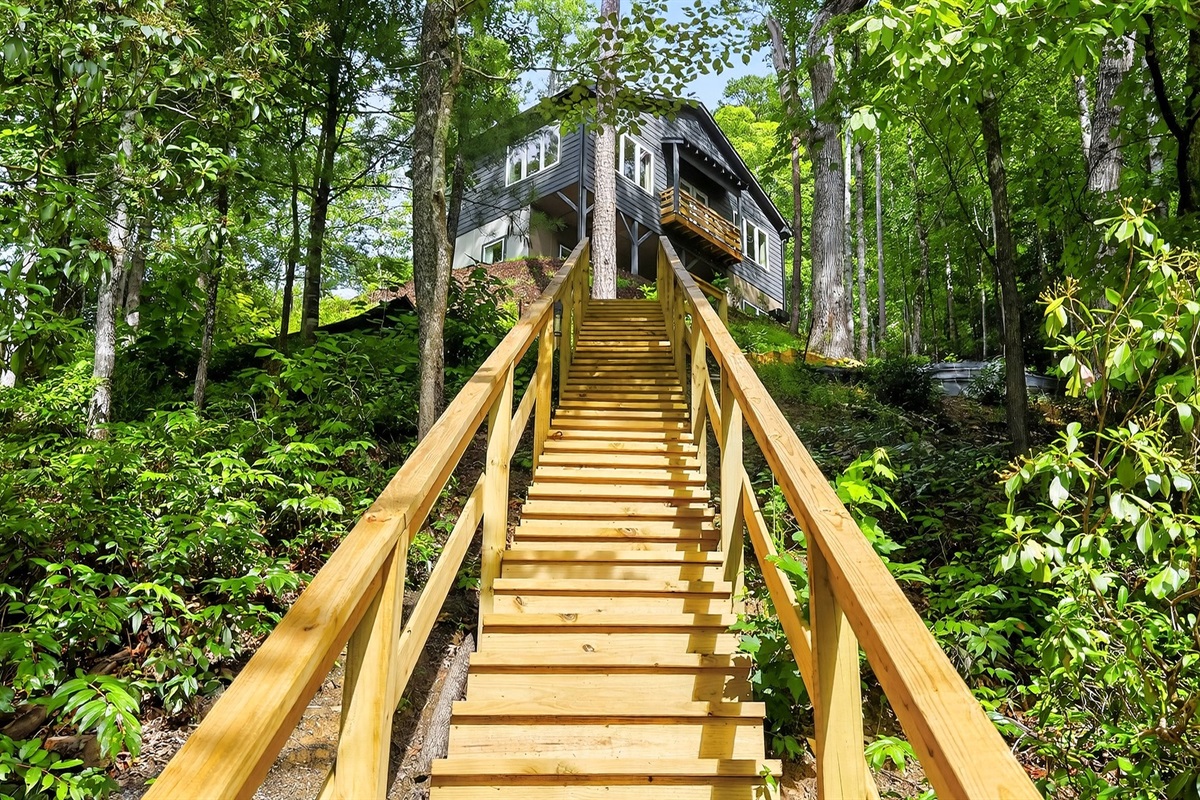 Stairs down to the dock