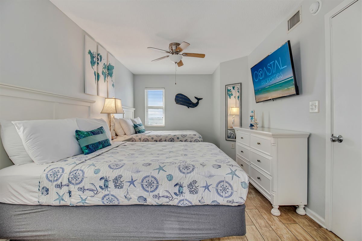 Dreamy bedroom overlooking the beach!