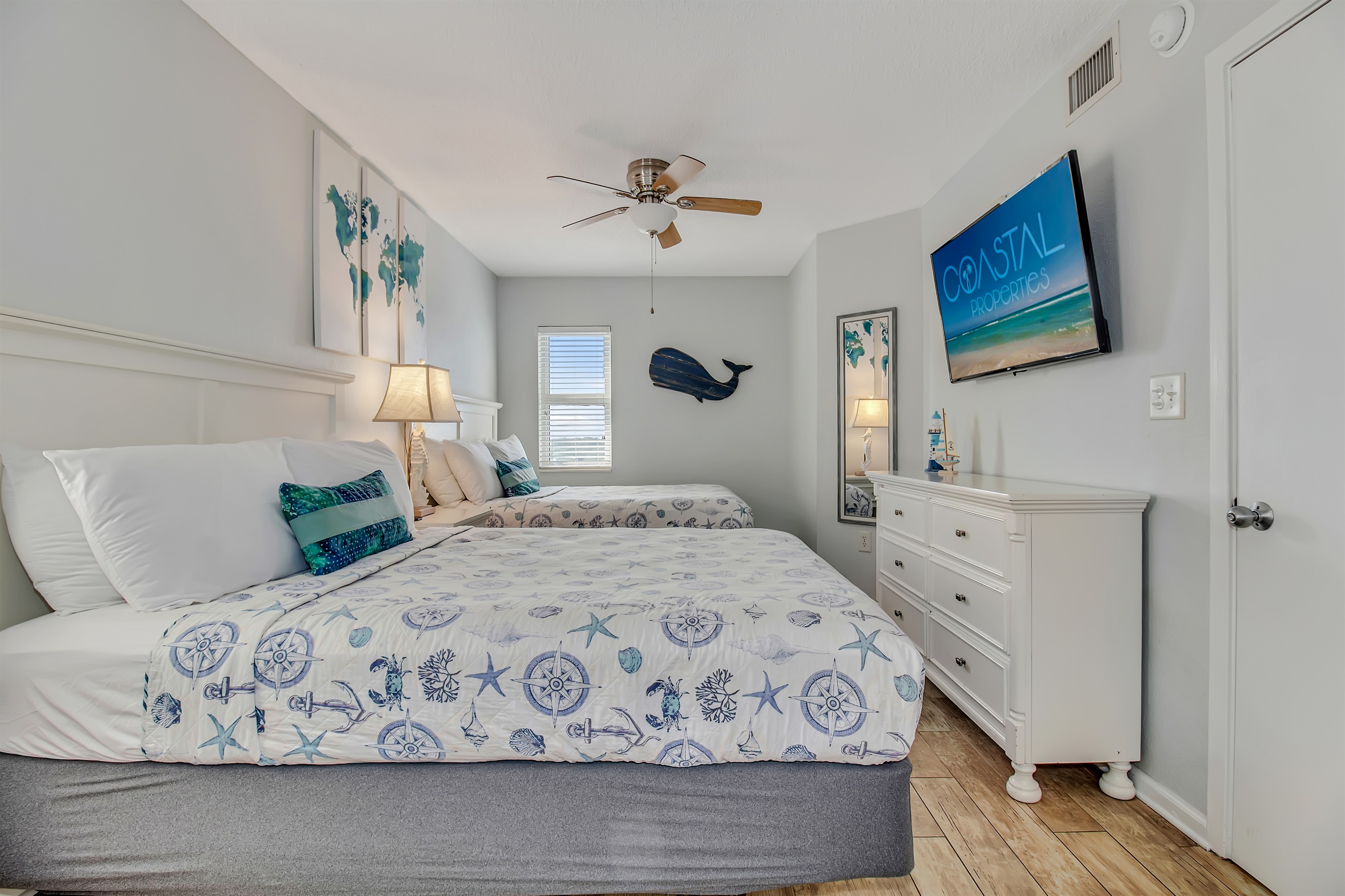 Dreamy bedroom overlooking the beach!