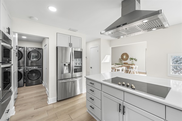 2 washer and dryer units, there is an additional unit in the carriage house.