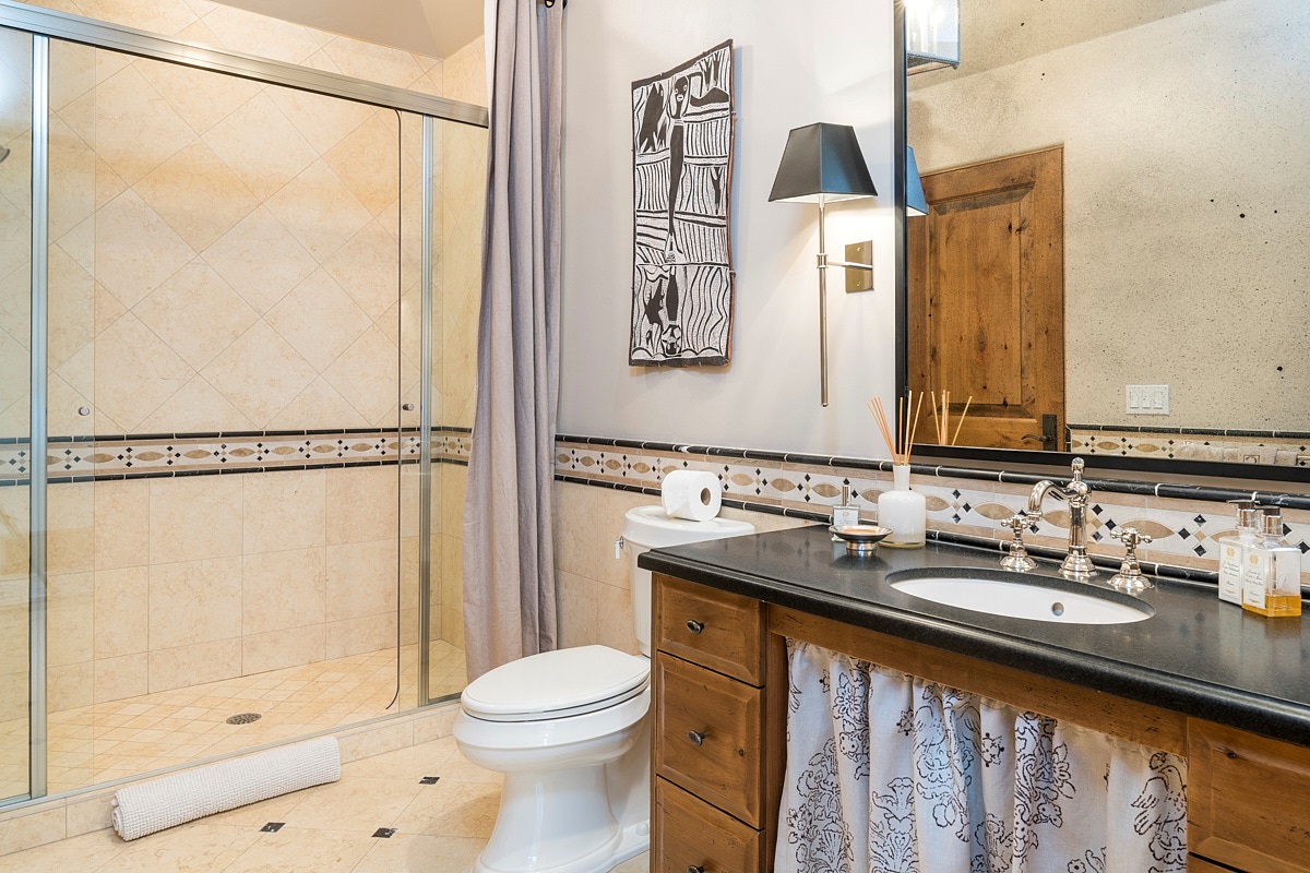 Office / 4th Bedroom En suite bath with glass shower- also accessible from hall on main floor