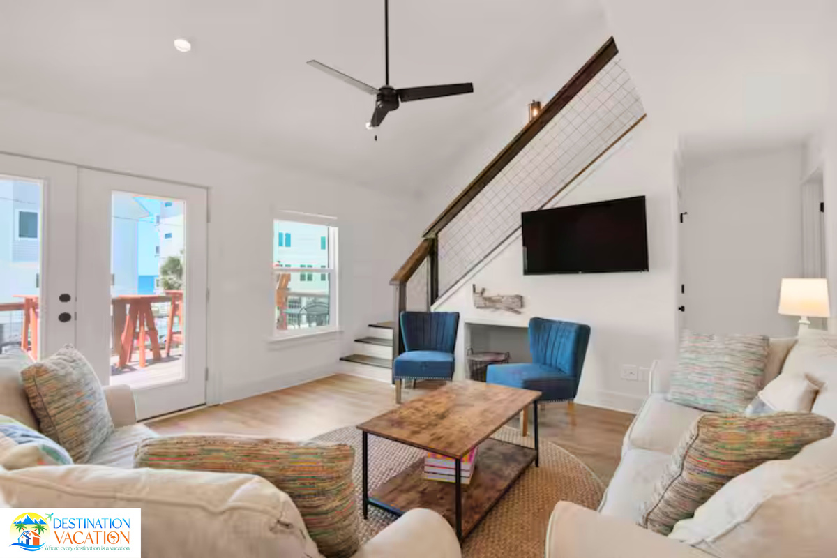 Comfortable interiors create the perfect beach getaway.
