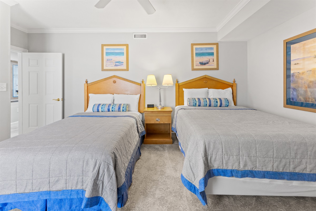Large 3rd Bedroom with a Queen and a Double.