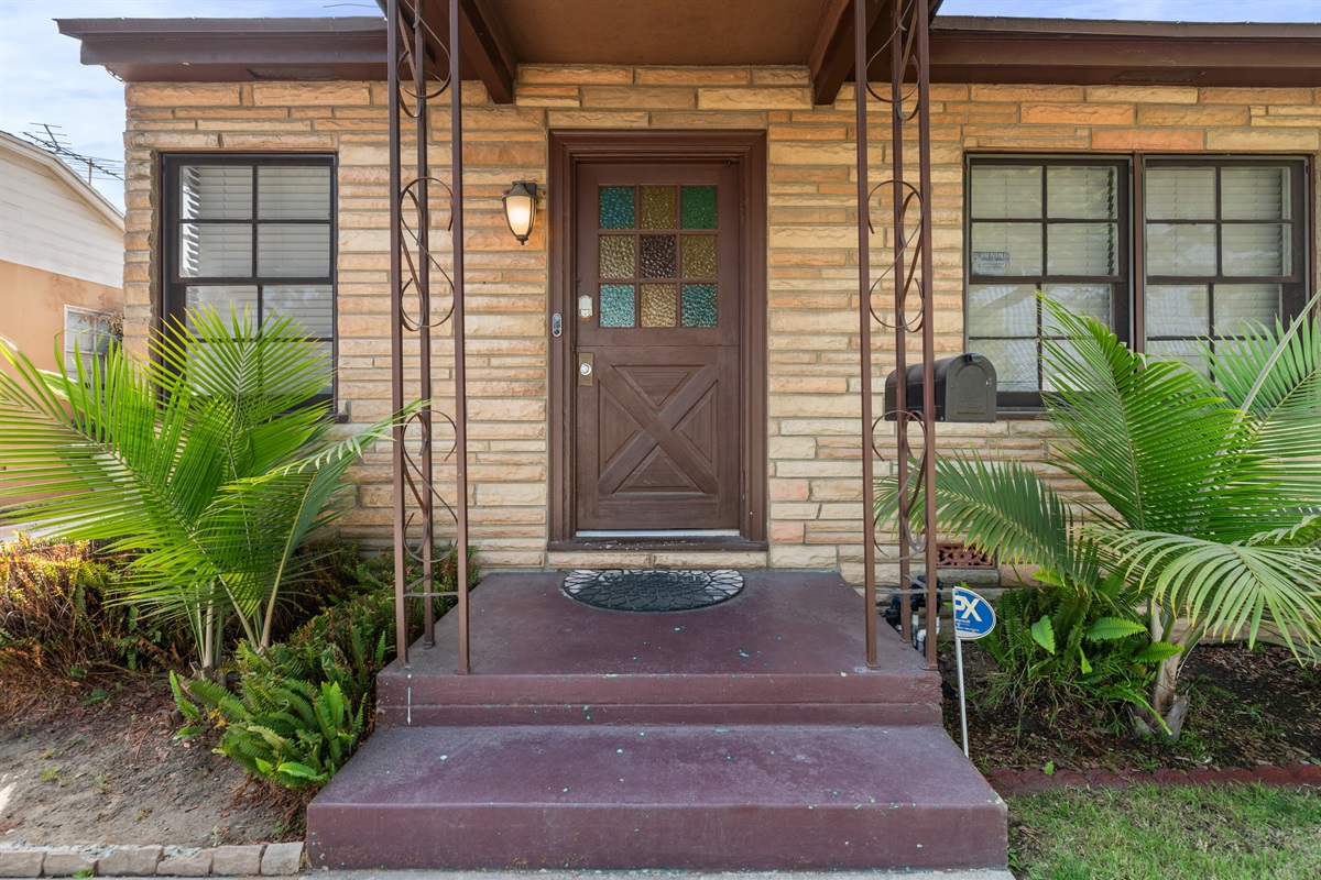 Front door of the house