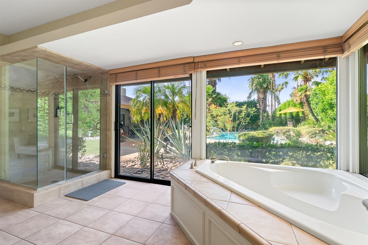 separate tub and shower