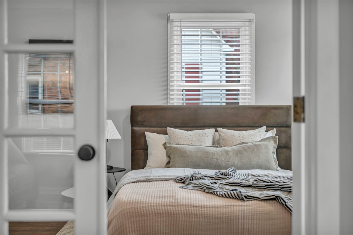 A comfy bed for a great night's sleep.