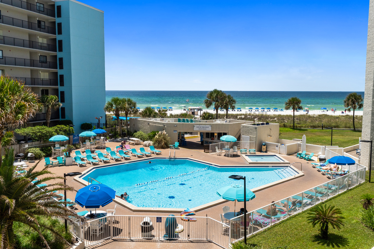 Pool and Beach View from Common Area
