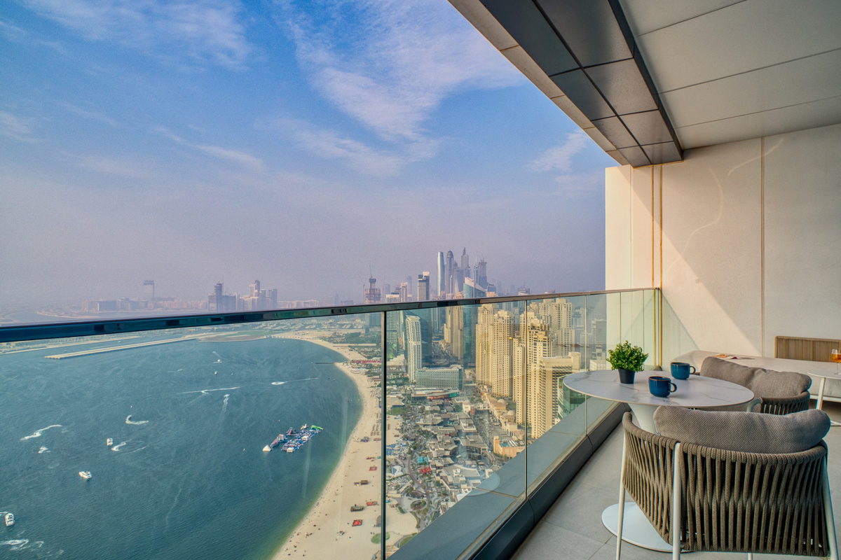 Panoramic view from balcony