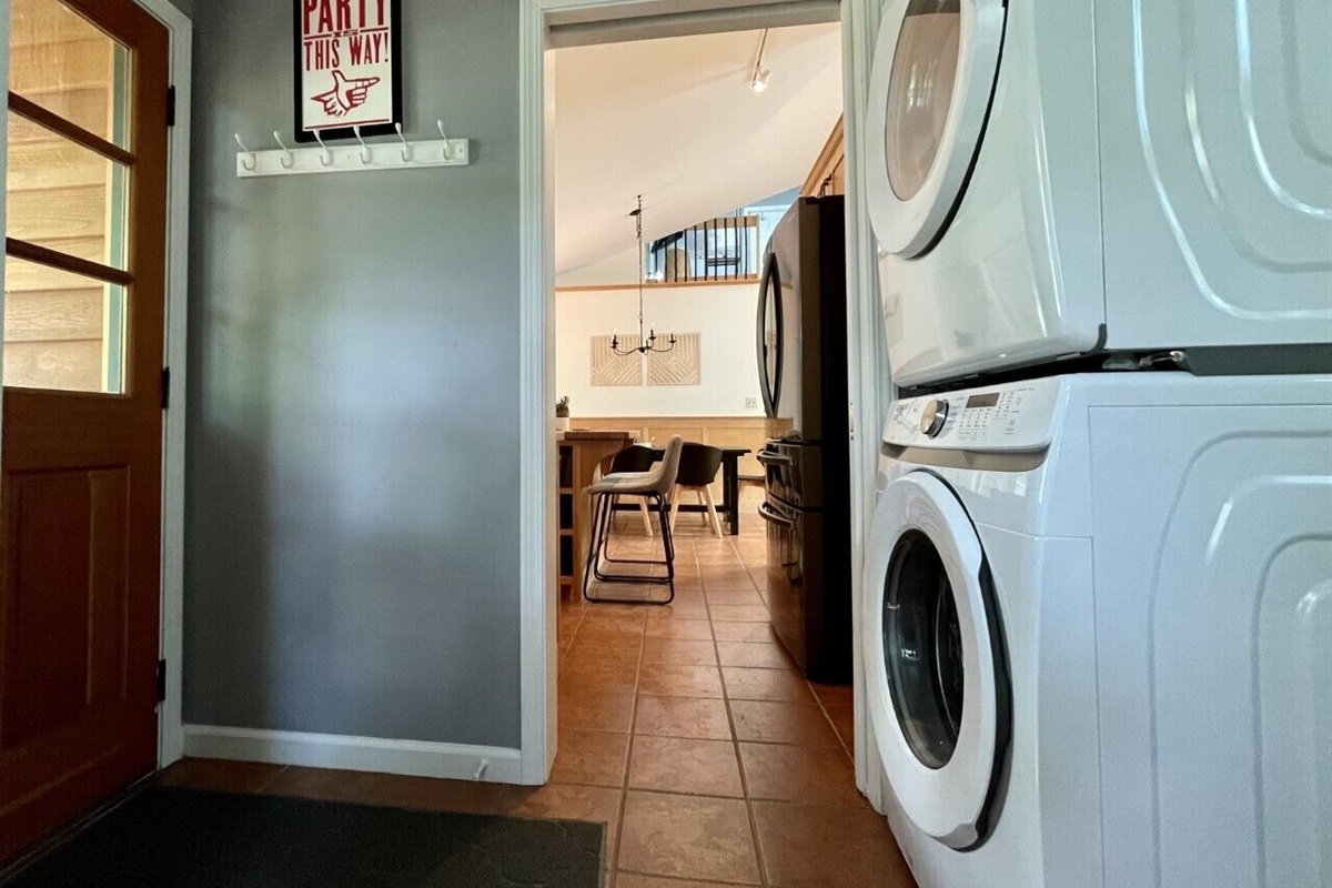 Laundry is the entrance area to the house from the back porch