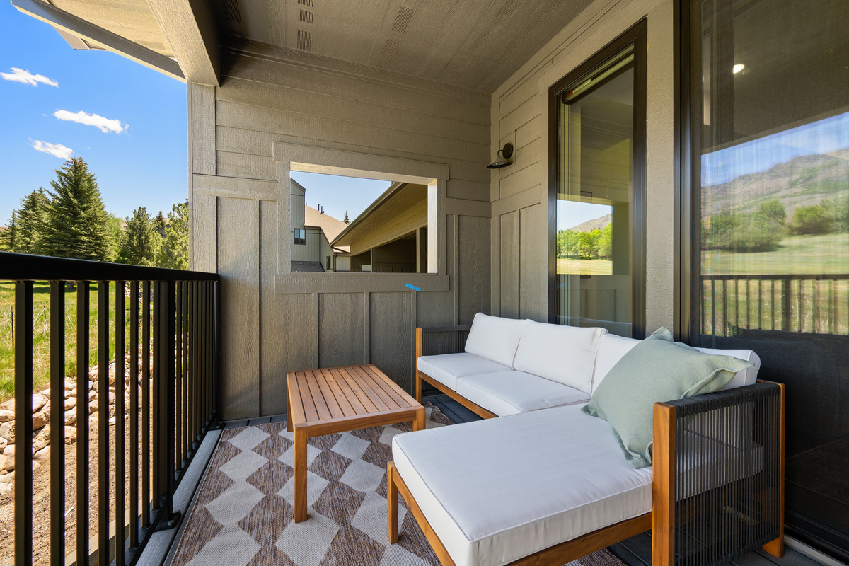 Comfortable outdoor lounge seating for morning coffee or evening sunsets.