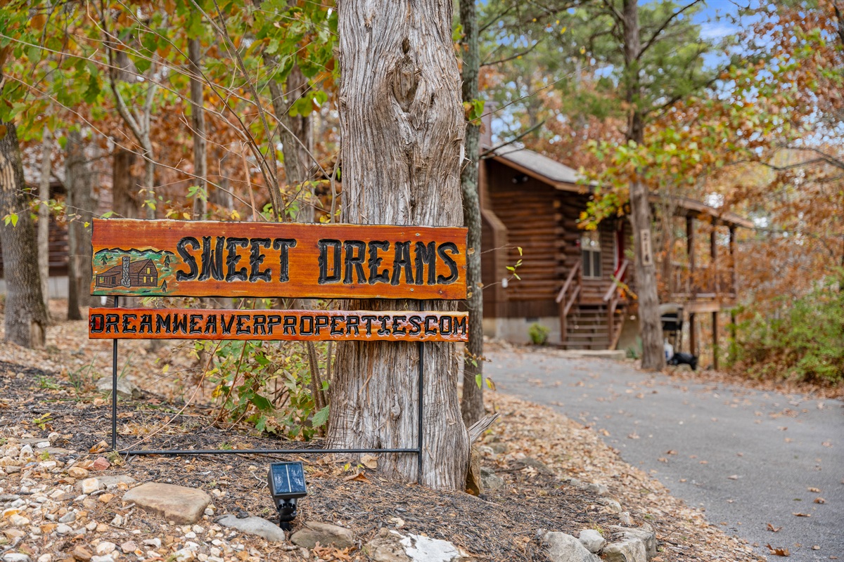 Romantic journey begins here—welcome to Sweet Dreams Cabin