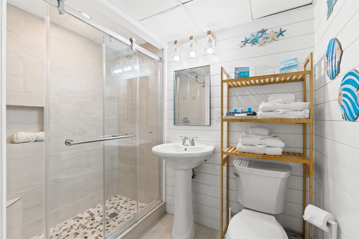 Newly Renovated Bathroom with Shower