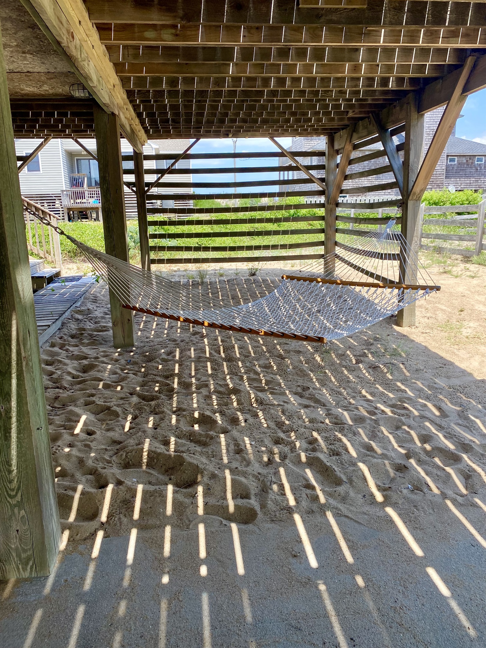 Relax in the shade on the hammock or swing!