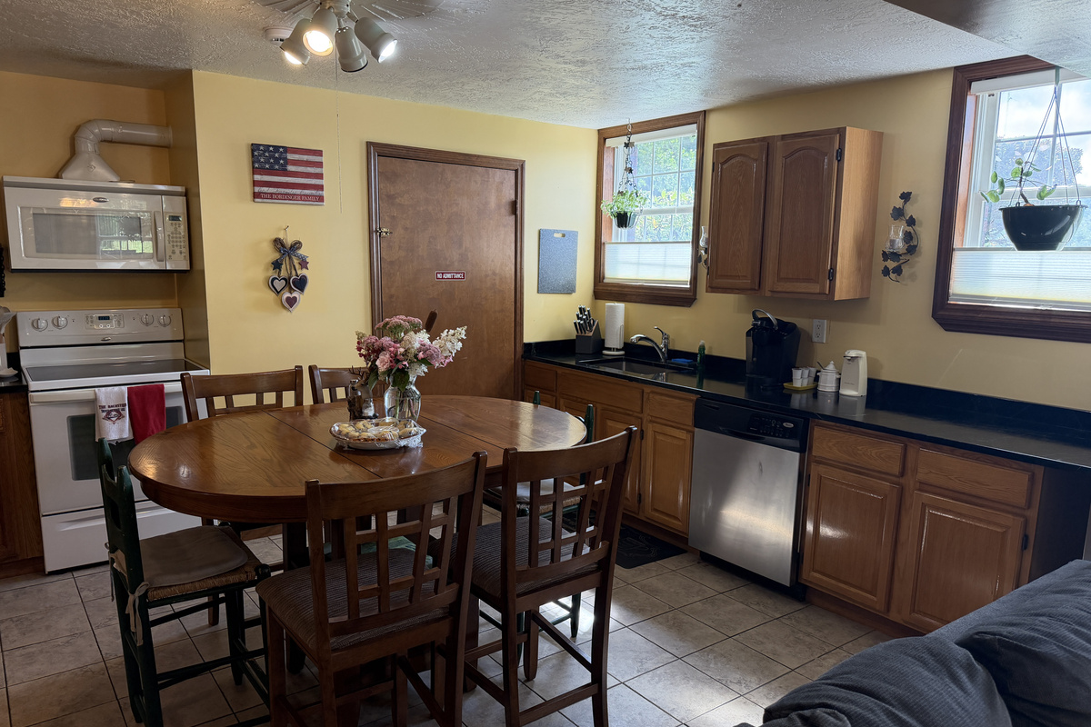 Spacious eat-in kitchen 