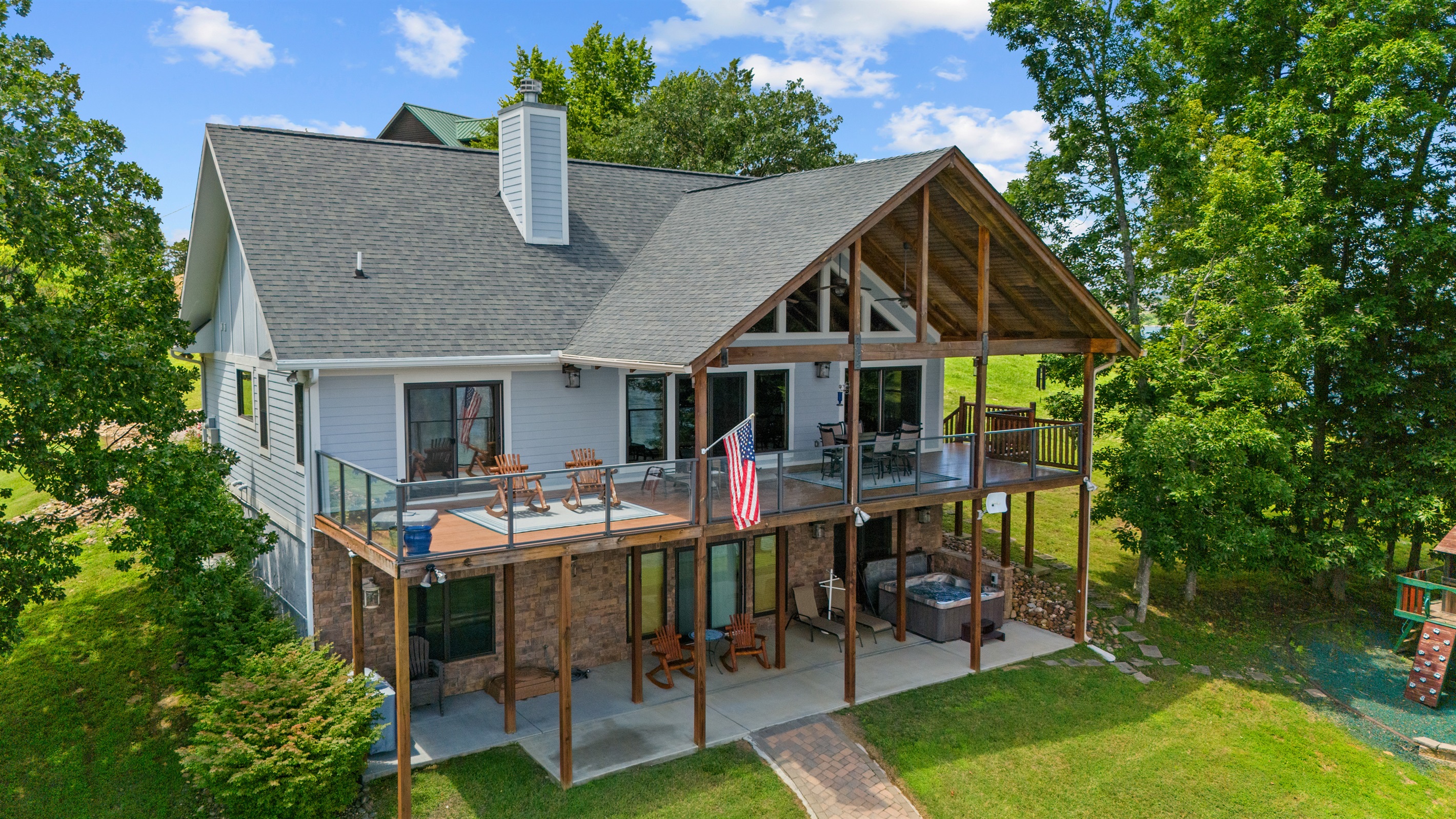 Top Patio has shaded and not shaded areas