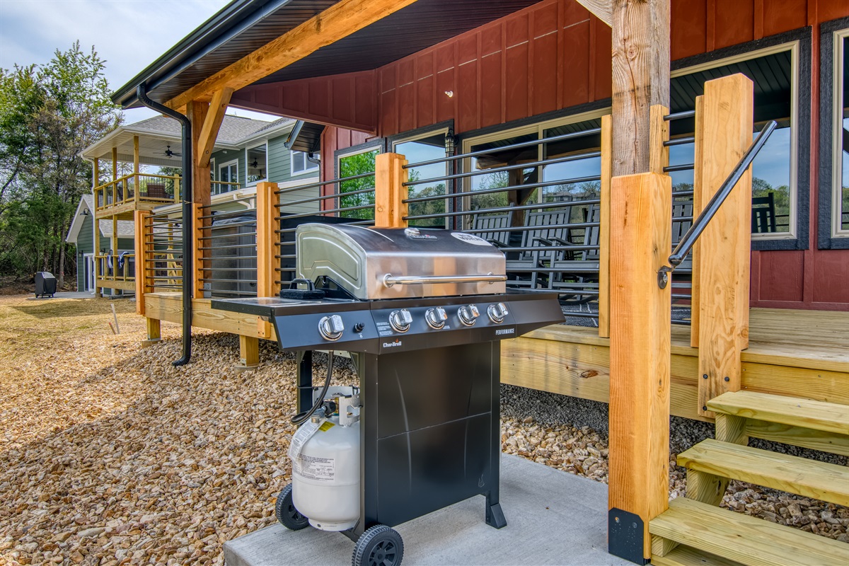 Propane grill provided for your use