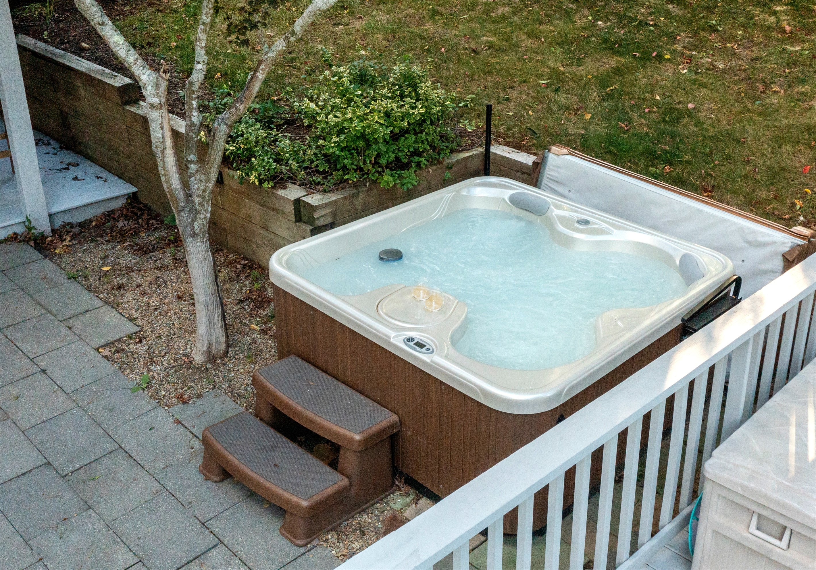 Our house features the perfect combo—an inviting pool and a relaxing hot tub!