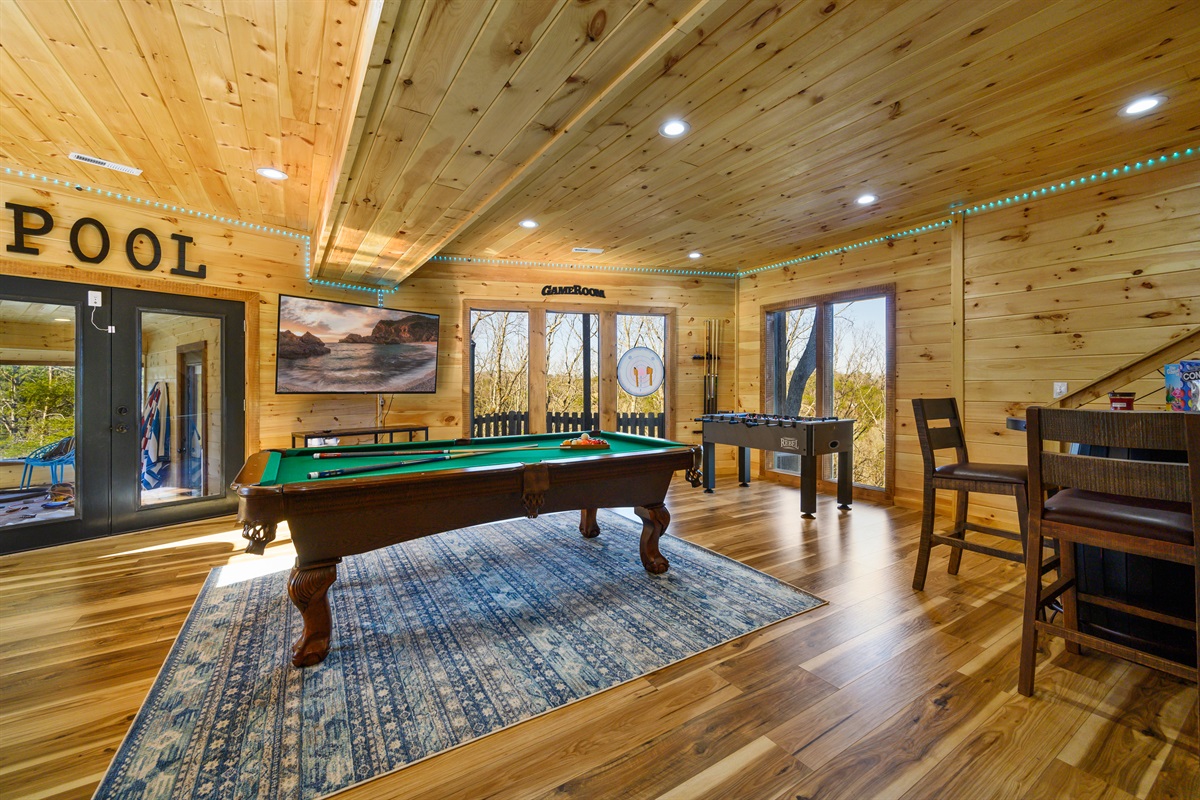 Cypress Game Room Pool table