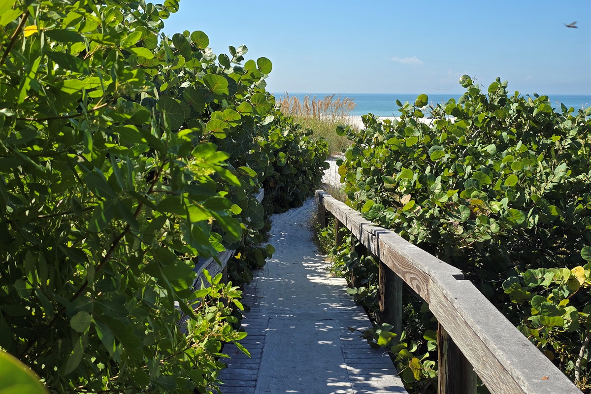 Entrance to St Pete Beach is across the street from the unit!
