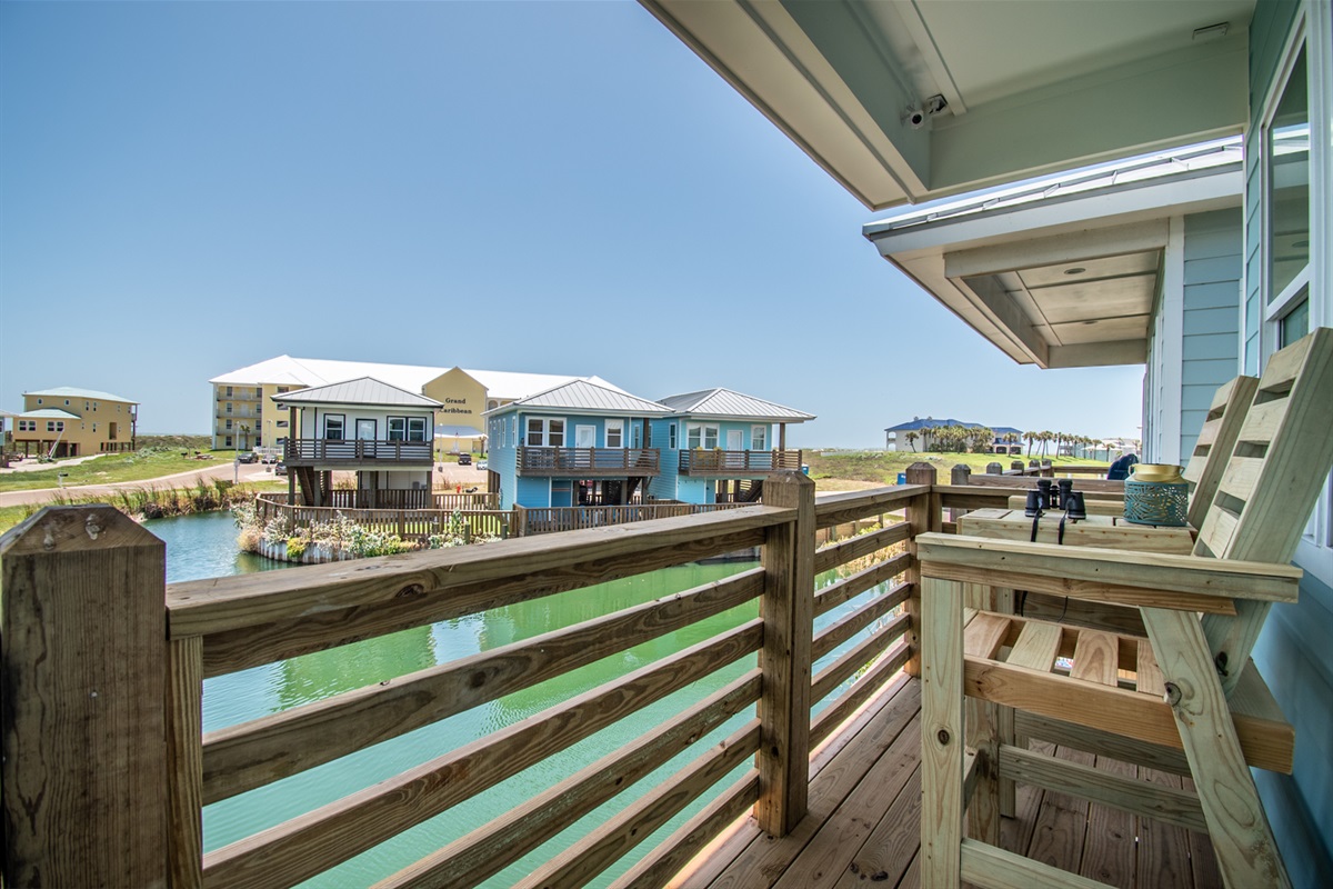 Catch a glimps of the beach from the front patio