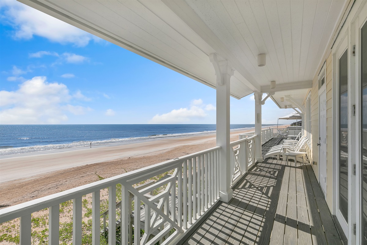 Your view looking south of beach and ocean - what a vacation!