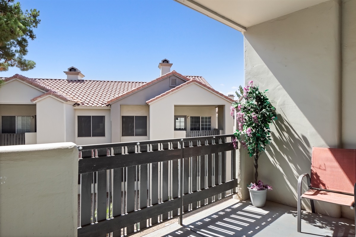 Private patio/balcony perfect for relaxing and enjoying the fresh air