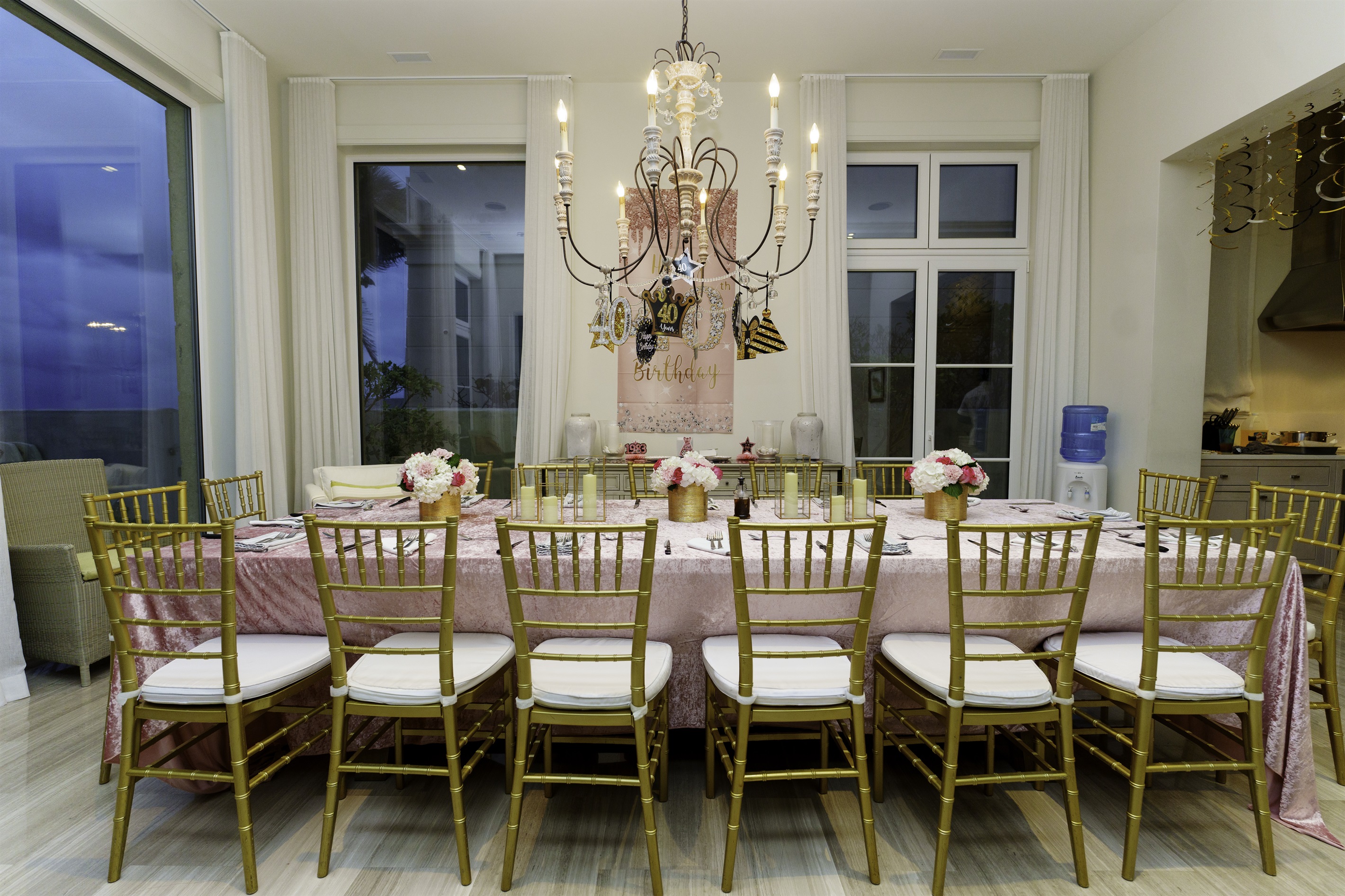 Chef prepared meals, decor and just the right ambiance