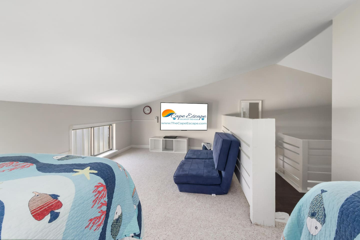 Sink into a reclining chair in the loft and flip on the large smart TV &mdash; the kids' retreat doubles as the adults' escape.