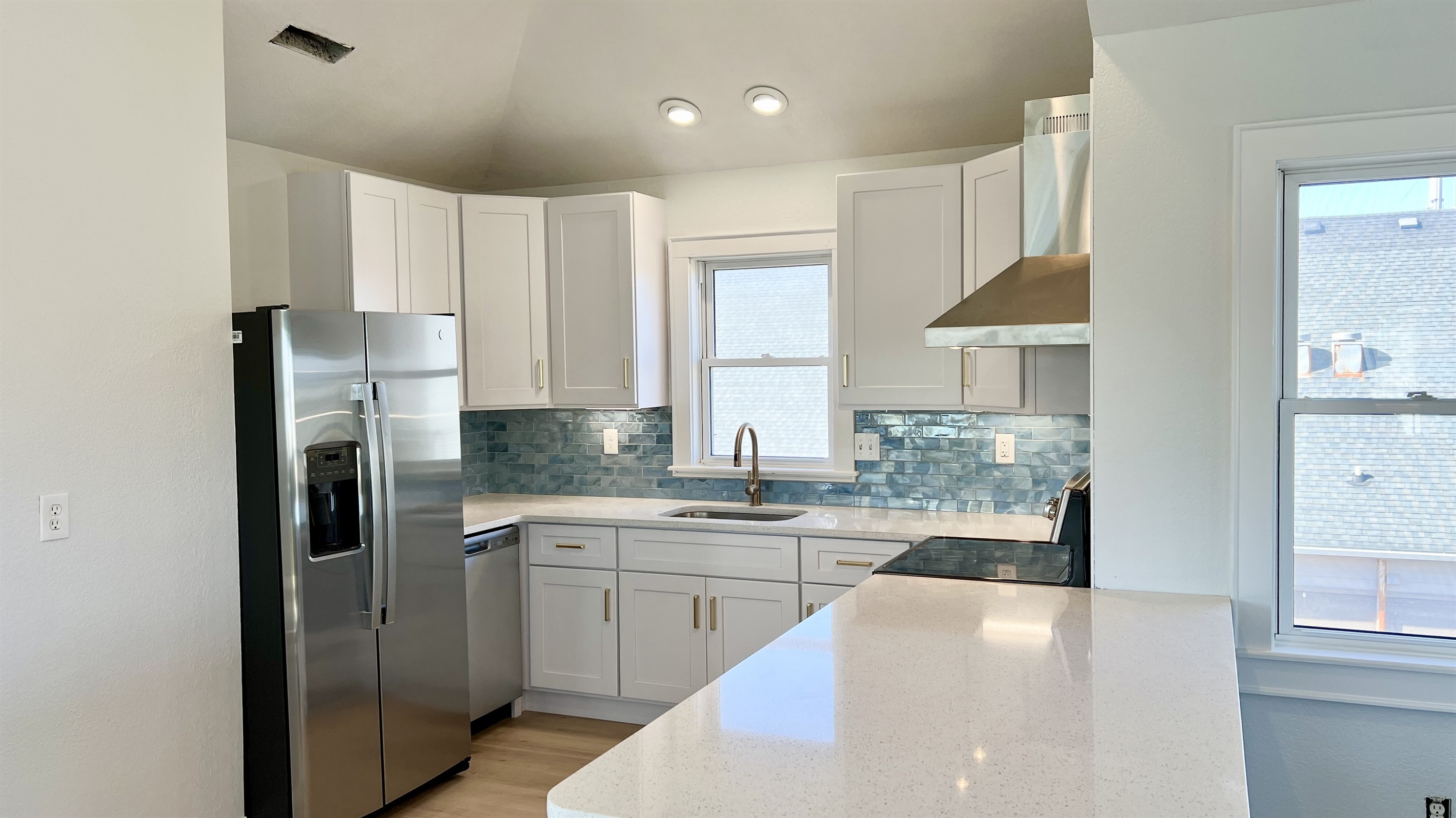 Plenty of counter and cabinet space in this well-stocked kitchen with every you need and more!