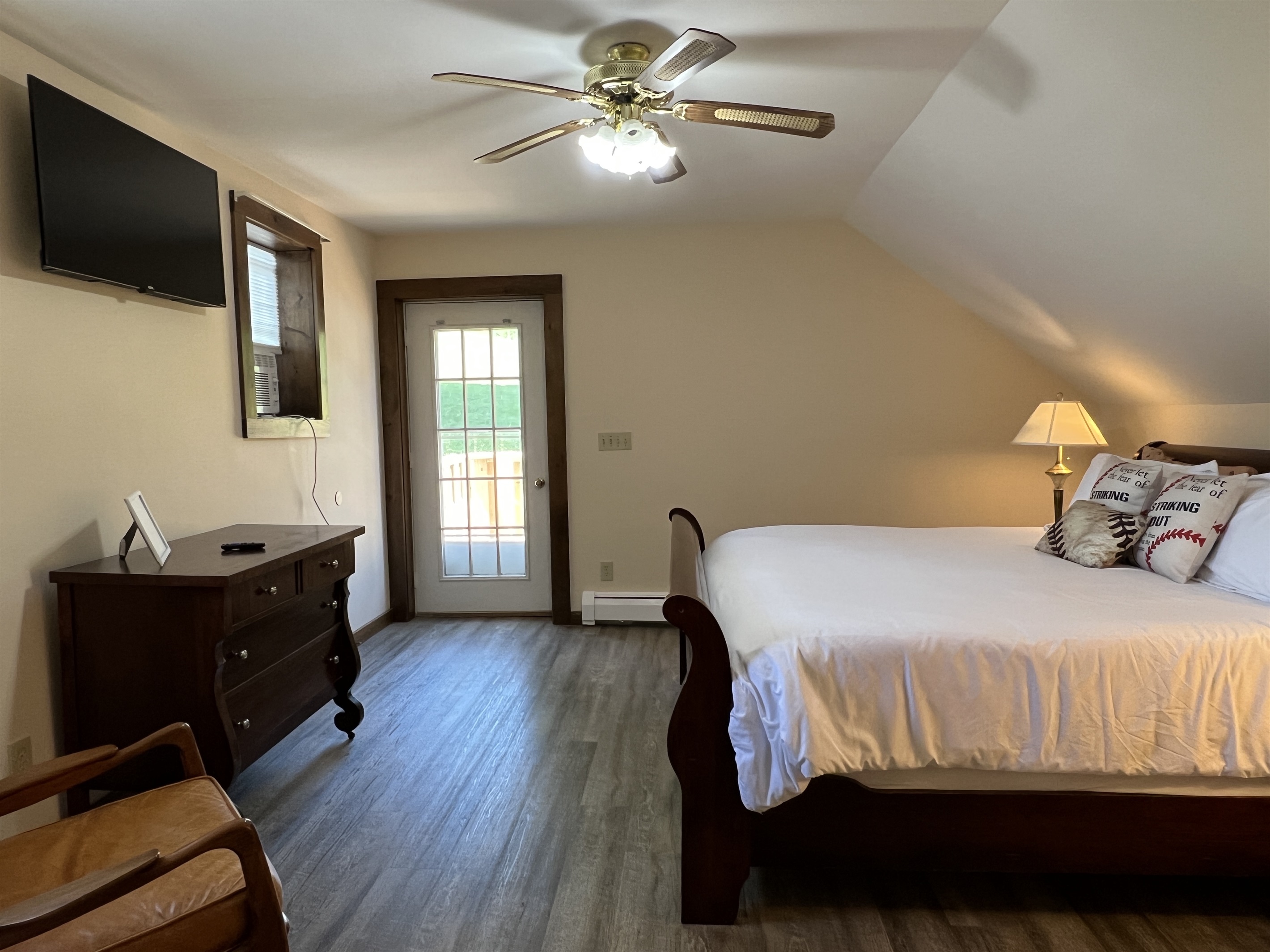 Roundtripper 2nd floor King bedroom with a private balcony.