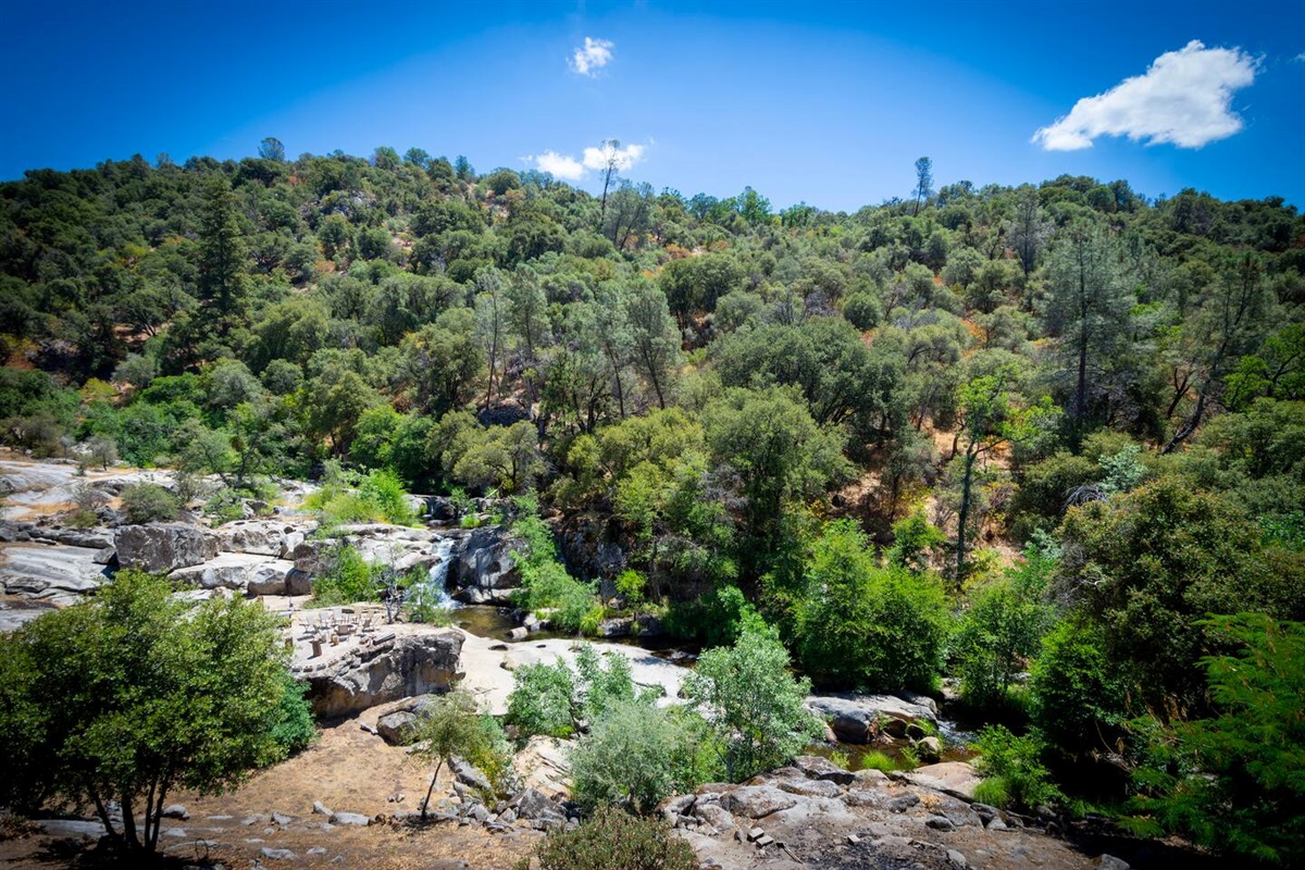 View of waterfall from the deck
