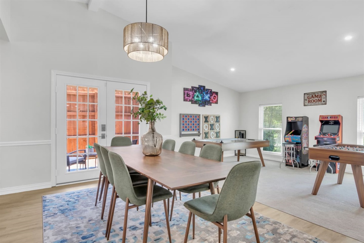 Gather, dine, and connect! Spacious dining table perfect for shared meals