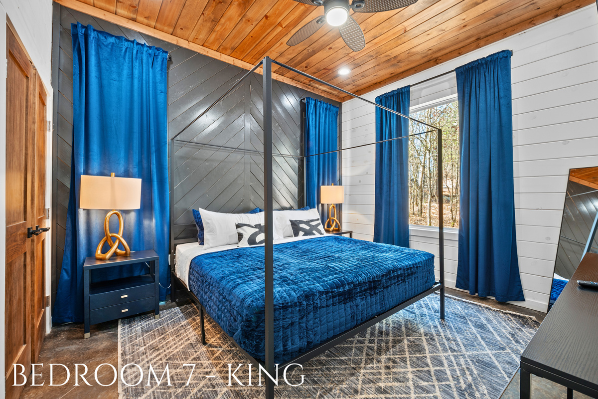 This king suite offers a mix of luxury and comfort, complete with stylish decor and plenty of natural light.
