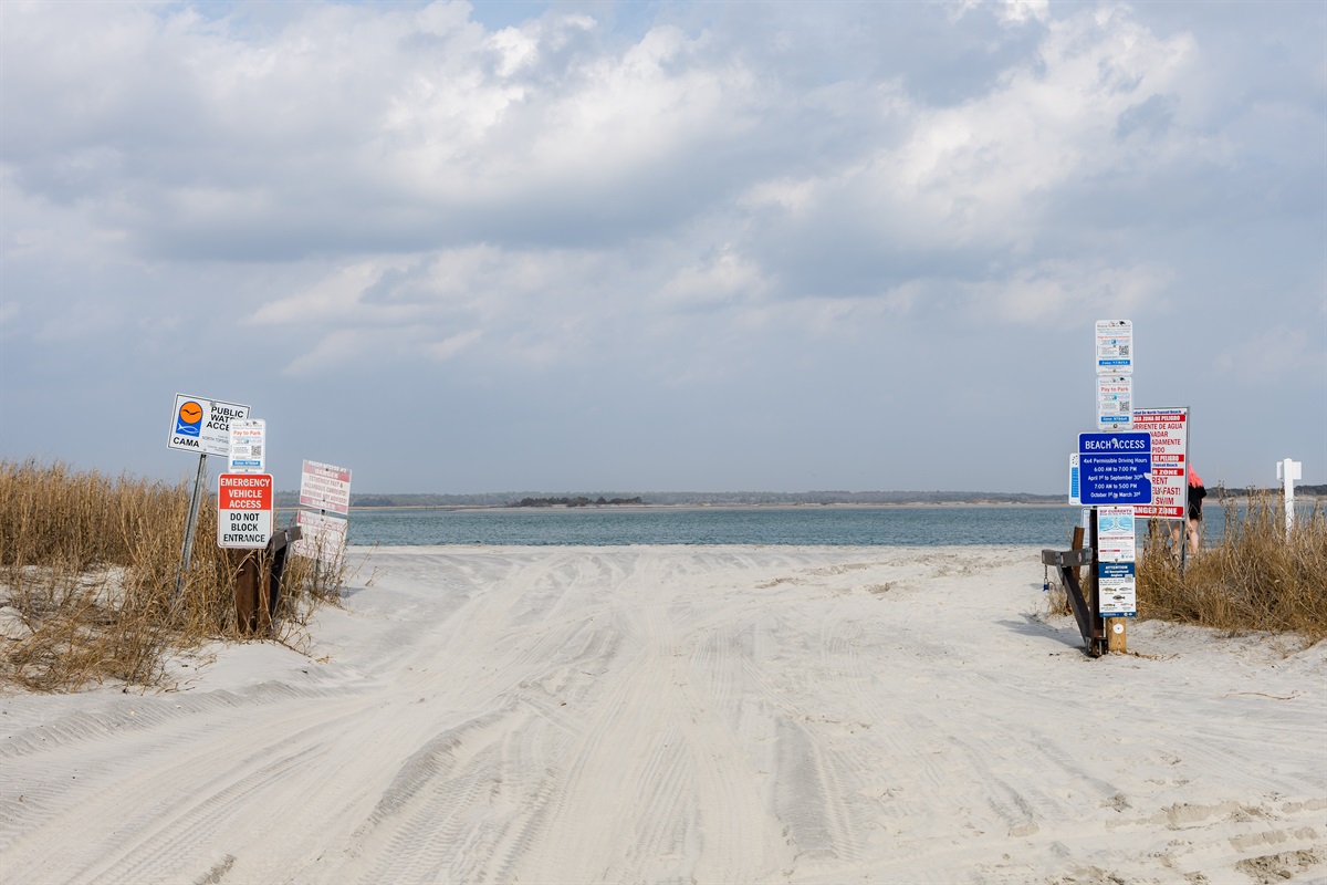 4x4 Drive on Beach at North end of North Topsail Beach just 0.7 miles from Sea Gull's Nest