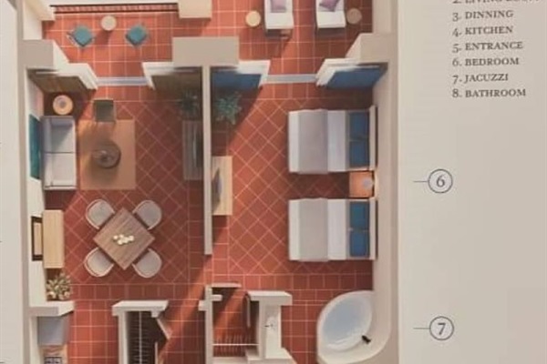 Owner Master Suite Floorplan at Hacienda Del Mar Cabo, Vacation Travel Exclusives