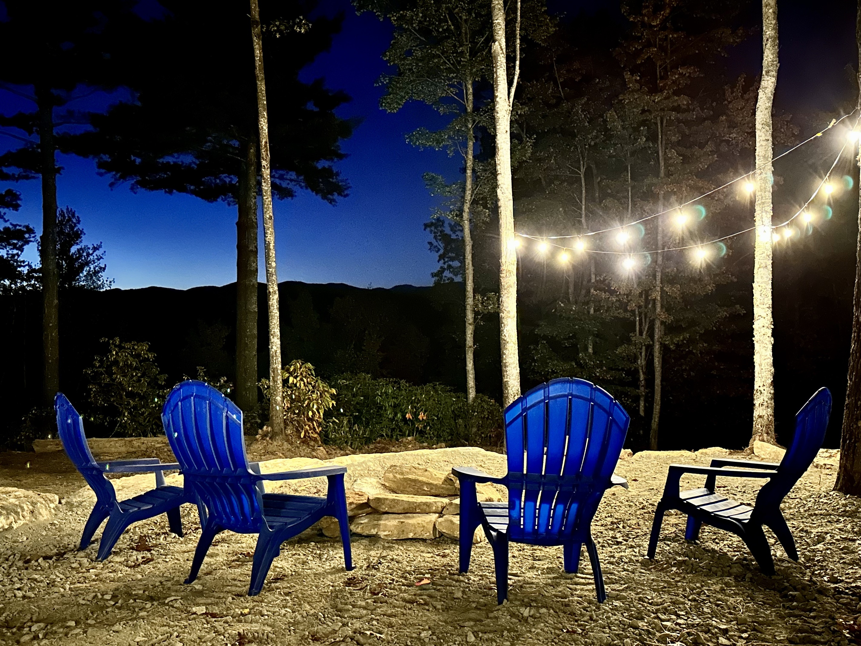 Fire pit at night